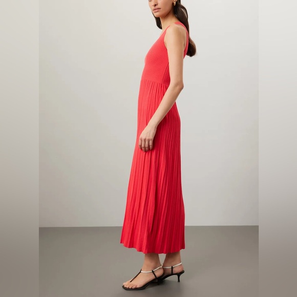 MICHAEL KORS Ribbed Knit Tank Dress in Red Coral sz M EUC - Picture 2 of 15